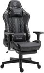Gaming Stuhl mit Fu&szlig;st&uuml;tze und ergonomsichen 4D-Armlehnen - gaming chair in