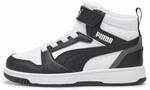 PUMA Unisex Kinder Rebound V6 Mid Ac+ Ps Sneaker, Puma White Puma Black Shadow Gray,