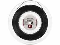 Wilson Unisex Tennissaite Revolve Spin, schwarz, 200 Meter Rolle, 1,25 mm, WRZ908100