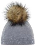 Eisb&auml;r Nalin Lux Crystal Beanie Strickm&uuml;tze Bommelm&uuml;tze Damenm&uuml;tze Damen -...