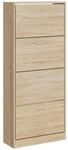 vidaXL Schuhschrank Sonoma-Eiche 63x24x147 cm Holzwerkstoff