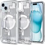 Spigen Ultra Hybrid MagFit Schutzh&uuml;lle f&uuml;r iPhone 15 Plus &ndash; Zero One, Wei&szlig; 