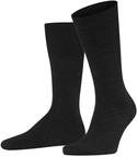 FALKE Herren Socken Airport M So Wolle Baumwolle einfarbig 1 Paar, Grau Anthracite