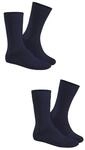 Hudson Herren Socken Only 2-Pack druckfreier Bund Marineblau 0335 39-42