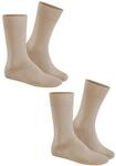 Hudson Herren Socken Only 2-Pack druckfreier Bund Beige-mel. 0799 43-46