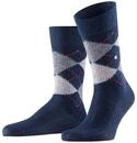 Burlington Herren Socken Preston M So weich und warm gemustert 1 Paar, Blau Marine