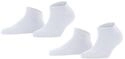 FALKE Damen Sneakersocken Happy 2-Pack W SN Baumwolle kurz einfarbig 2 Paar, Wei&szlig;