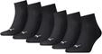 PUMA 6er Pack Unisex Quarter Plain Sportsocken 6P ECOM, 39-42, Schwarz