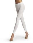 FALKE Damen Leggings Pure Matt 50 DEN W Le halb-Blickdicht einfarbig 1 St&uuml;ck, Wei&szlig;