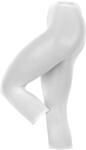 ESPRIT Damen Leggings Cotton Capri W Le Baumwolle einfarbig 1 St&uuml;ck, Wei&szlig; White