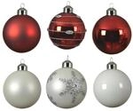 Christbaumkugeln Weihnachtskugeln Glas gl&auml;nzend matt 6er Set Baumkugeln...