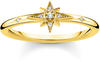 THOMAS SABO Ring für Damen Stern goldfarben TR2317-414-14-54 Ringgröße...