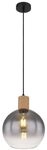 Globo Pendelleuchte Moitas schwarz mit Holz - 15656H