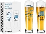 RITZENHOFF 3481007 Weizenbierglas 500 ml - 2er Set - Serie Brauchzeit Set Nr. 7, 2