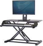 Fellowes h&ouml;henverstellbarer Sitz-Steh Schreibtischaufsatz Corsivo - stufenlos