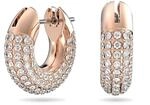 Swarovski Dextera Kreolen, Ros&eacute; Vergoldete Ohrringe mit Strahlenden Swarovski