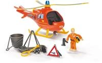 Simba 109252510 - Feuerwehrmann Sam Hubschrauber Wallaby mit Tom Figur, mit