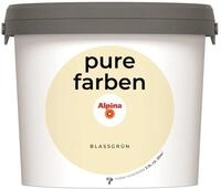 Alpina pure farben Wandfarbe &ndash; Blassgr&uuml;n &ndash; strapazierf&auml;hige und atmungsaktive
