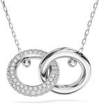 Swarovski Dextera Anh&auml;nger, Rhodinierte Damenhalskette mit Strahlenden Swarovski