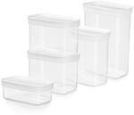 Emsa Optima 5-teiliges Trockenvorratsdosen-Set, 0,45, 2 x 1, 1,6, 2,2 Liter,