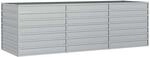 vidaXL Garten-Hochbeet 240x80x77 cm Verzinkter Stahl Silbern