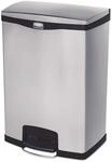 Rubbermaid Commercial Products Slim Jim Front Step-On M&uuml;lleimer 90 L Schwarz