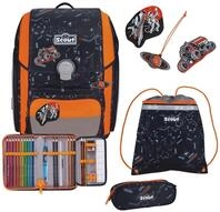 SCOUT Schulranzen Basic Genius Set 4-teilig Space Data schwarz