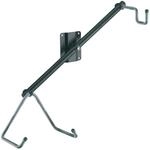 K&M 16296 A-Gitarren-Wandhalter Schwarz -- Schr&auml;ge Pr&auml;sentations-Haltung