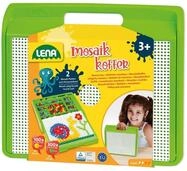 Lena 35615 Mosaiksteckspiel, Mittel, Blau,Gelb,Gr&uuml;n,Rot
