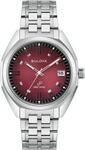 Bulova Herren Armbanduhr Jet Star mit silberfarbenem Edelstahlarmband,