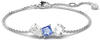 Swarovski Mesmera Armband, Rhodiniertes Damenarmband mit Blauen und Weißen Swarovski