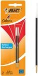 BIC 4 Farben Kugelschreiberminen rot 4 Colours, 2er Pack, dokumentenechte Tinte,