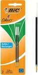 BIC 4 Farben Kugelschreiberminen gr&uuml;n 4 Colours, 2er Pack, dokumentenechte Tinte,