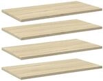 vidaXL B&uuml;cherregal-Bretter 4 STK. Sonoma-Eiche 60x30x1,5 cm