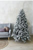 VIVANNO Künstlicher Weihnachtsbaum Nordmanntanne mit Schnee 150 cm hoch