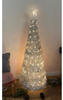 Pop Up Spiral Weihnachtsbaum 150 cm mit 120 LED und Stern Spitze - Silber -