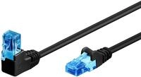 Goobay 51528 CAT 6A Patchkabel, 90 Grad Stecker, Netzwerkkabel, Ethernet,