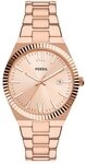 Fossil Scarlette Watch f&uuml;r Damen, 38mm Quarz-Dreizeiger-Datumswerk mit