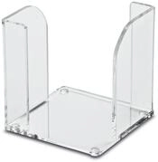 MAUL Zettelbox aus Acryl 9x9cm | Stilvoller Schreibtisch Organizer f&uuml;r Notizzettel,