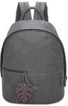 Fritzi aus Preussen Fritzi07 Hoja Anthrazit Rucksack Backpack Damen Lederimitat mit