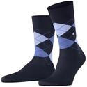 Burlington Herren Socken Manchester M So Baumwolle gemustert 1 Paar, Blau Marine