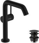 hansgrohe Tecturis S Fine - Waschtischarmatur schwenkbar mit Push-Open Ablauf,