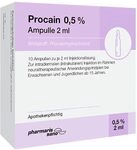 PROCAIN 0,5% Injektionslsung Ampulle 2 ml
