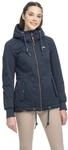 Ragwear DANKA Damen Frauen Jacke,Winterjacke mit Kapuze,wasserdicht,bequem,Blau,M