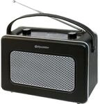 Roadstar TRA-1958/BK tragbares Retro Radio mit Netz/Batteriefunktion schwarz