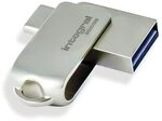 Integral 256GB 360-Dual USB 3.2 Gen 1 Typ A & USB-C Flash-Laufwerk - 5Gbps