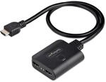 StarTech.com 2-Port HDMI Splitter 4K 60Hz 2.0 Video 1 In 2 Out 1x2 Display/Output