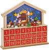 BRUBAKER Adventskalender aus Holz zum Befüllen - Bethlehem mit 24 Türchen -
