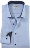 OLYMP Herren Businesshemd Langarm Level Five,Einfarbig,Body fit,Modern Kent,bleu