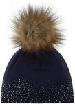 Eisb&auml;r M&uuml;tze Damen Nalin Lux Crystal Blau - Merino f&uuml;r Frauen - mit